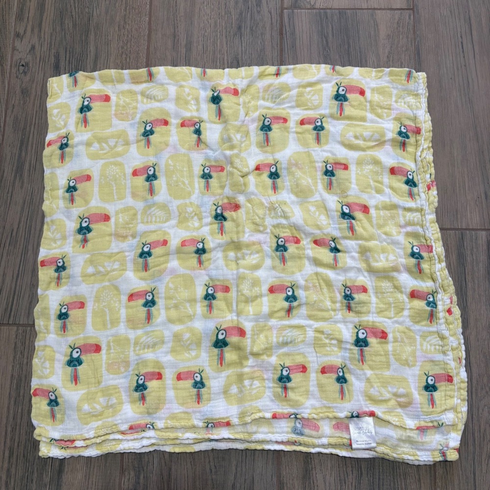 Vishstore Swaddle Baby Blanket Bamboo Muslin Toucan Print